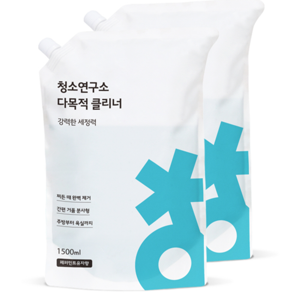 [청소연구소] 국내생산 다목적 클리너 리필 (1.5L*2개)